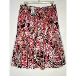 Christopher & Banks Women's Skirt Floral Petite Large Petite Large Fully Lined